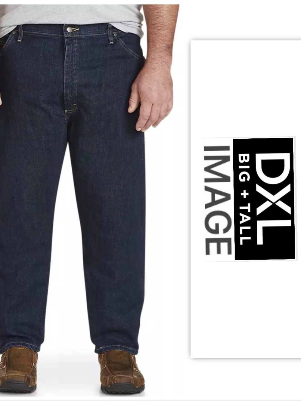 Image Straight Fit Stretch Dark Blue Jeans